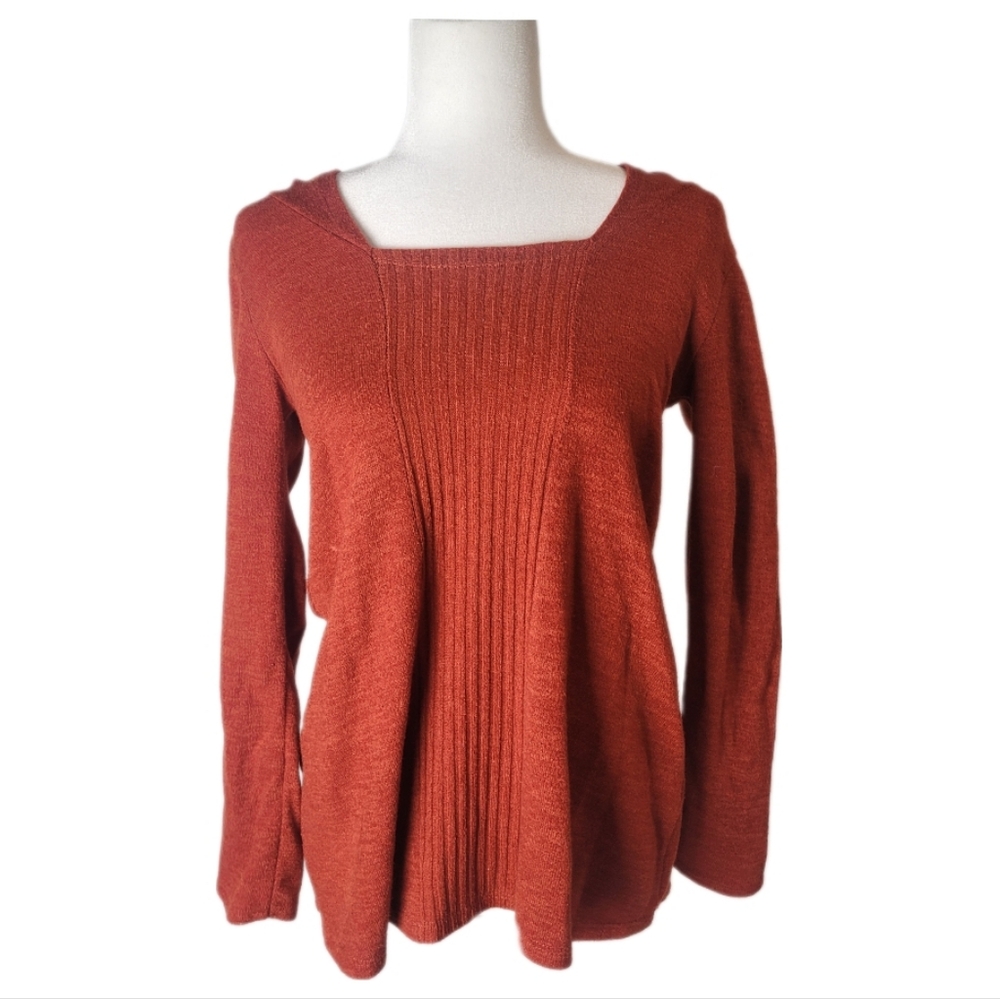 CHRIS & CAROL Square Neck Hoodie Top Small